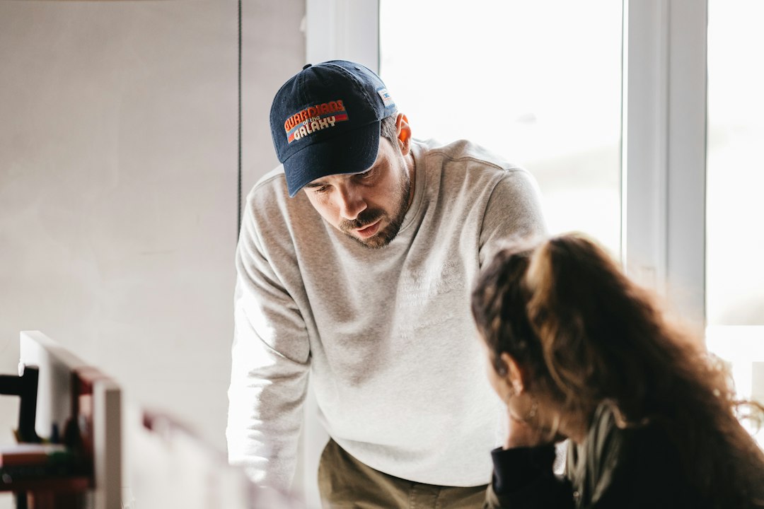Local service professional helping a customer